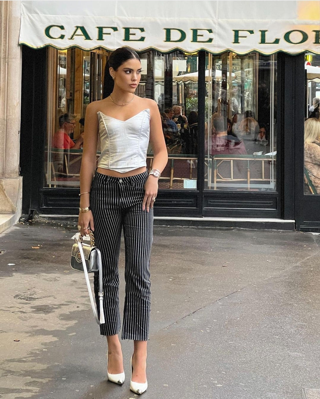Sheila Black & White Pants
