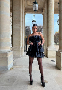 Jessie Fluffy Black Dress