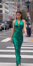 Load image into Gallery viewer, Adah Green Metallic Dress
