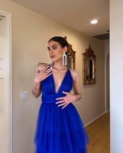 Load image into Gallery viewer, Royal Blue Puff Dress

