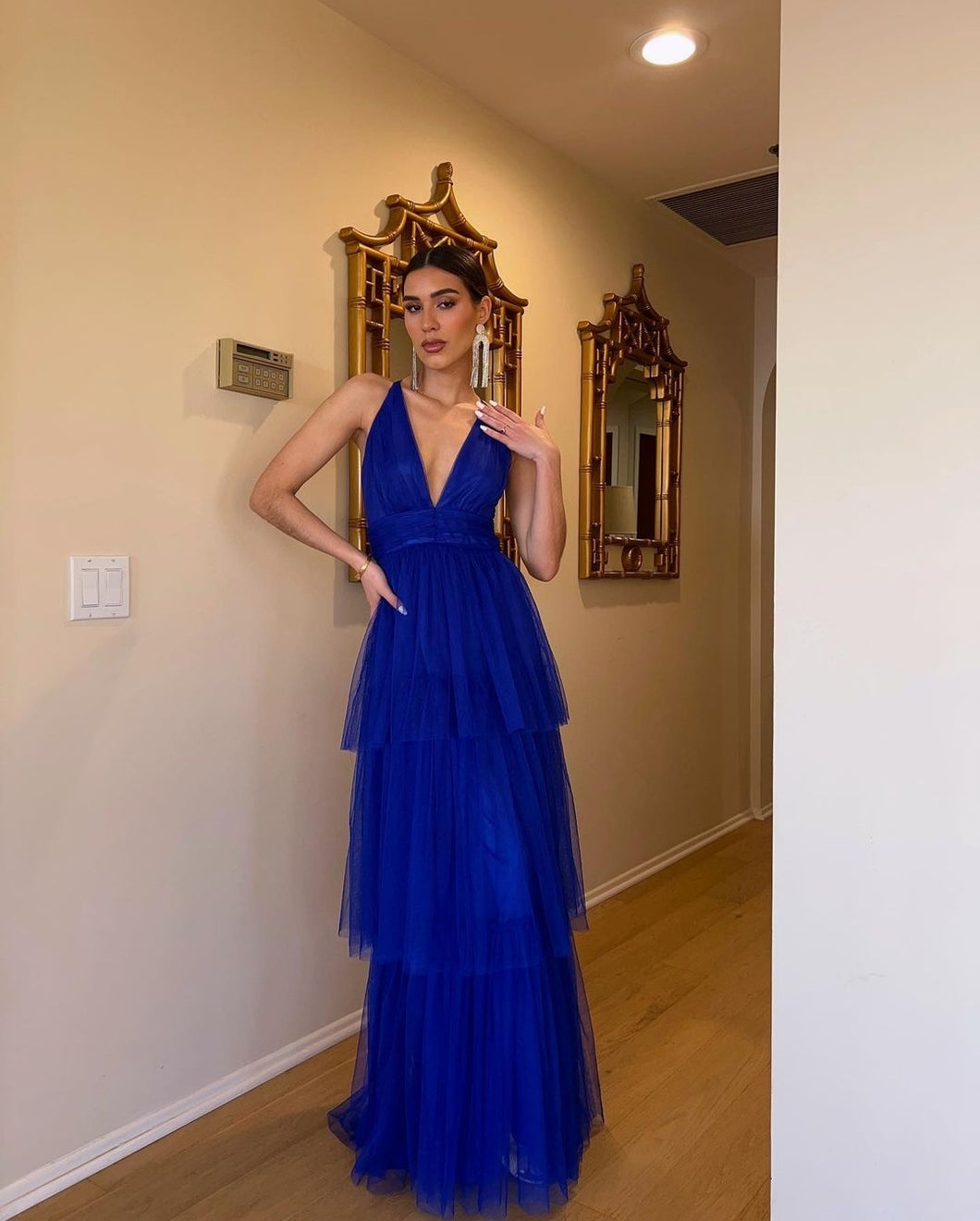 Royal Blue Puff Dress