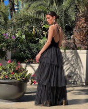 Load image into Gallery viewer, Black Puff Dress

