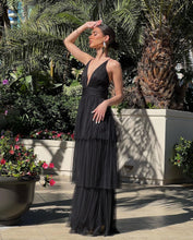 Load image into Gallery viewer, Black Puff Dress
