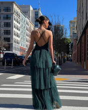 Load image into Gallery viewer, Pine Green Puff Dress
