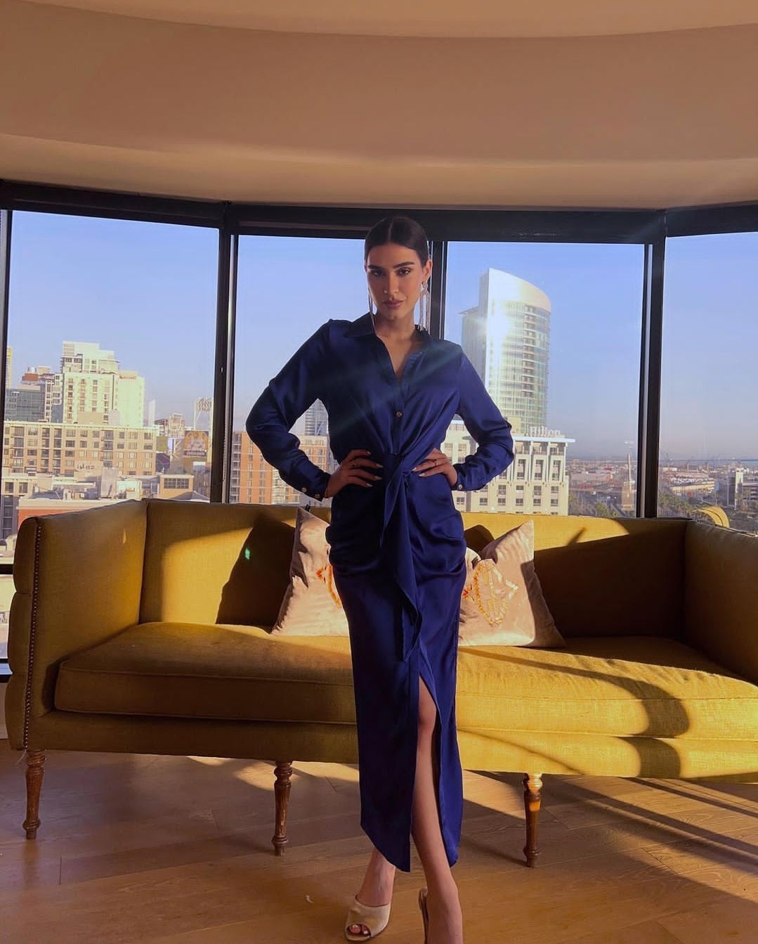 Ingrid Royal Blue Midi Dress – VELVET CLOTHING CO.