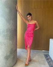 Load image into Gallery viewer, Hot Pink  Chain Midi Dress
