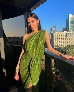 Felicia Green Metallic Dress