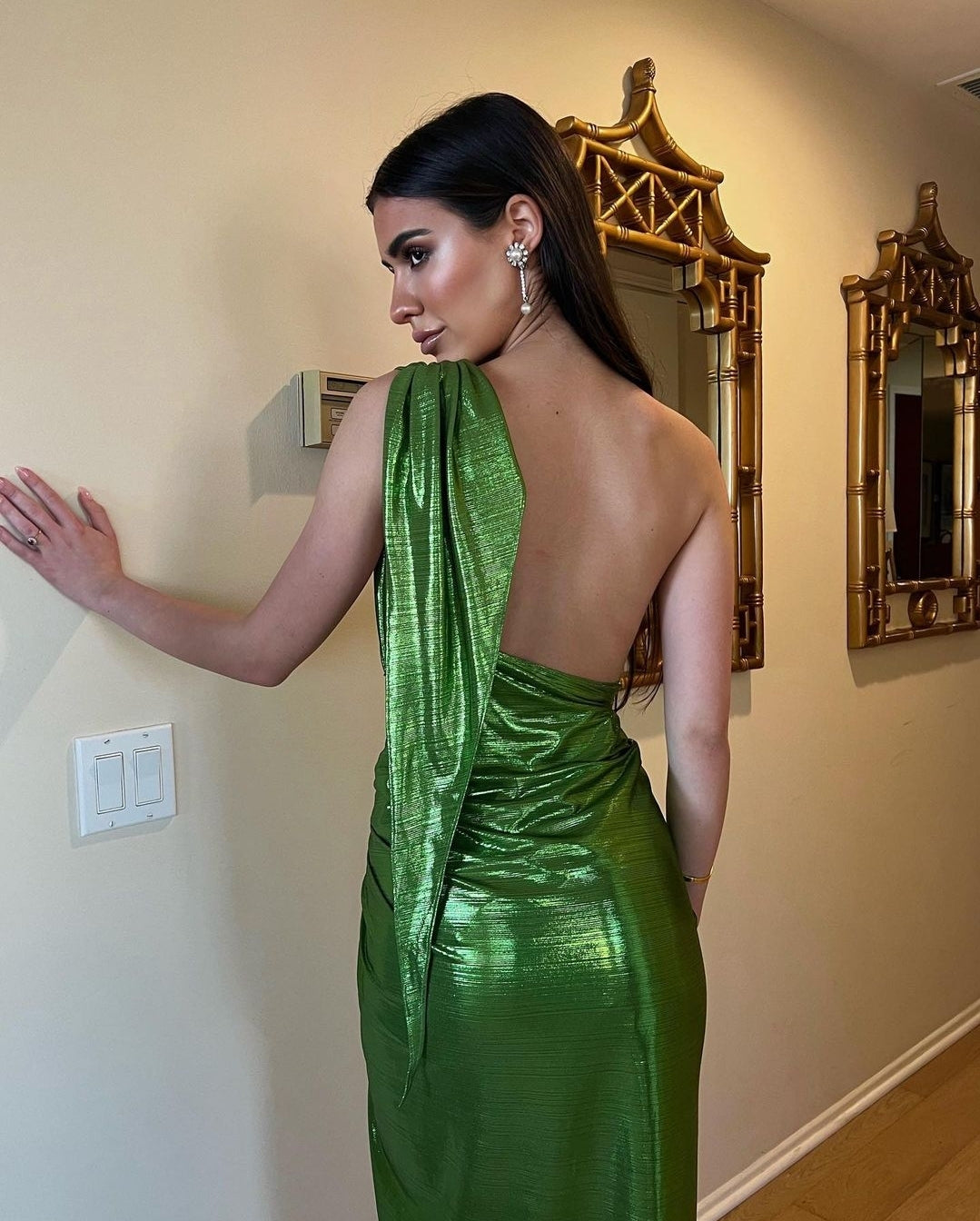 Felicia Green Metallic Dress VELVET CLOTHING CO. Felicia Green Metallic Dress VELVET CLOTHING CO.