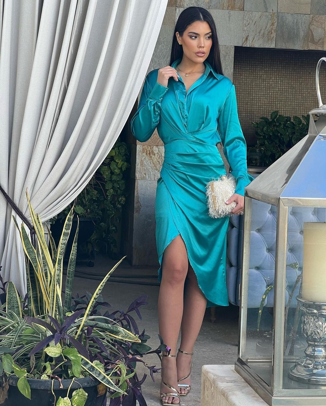 Minerva Acqua Midi Dress