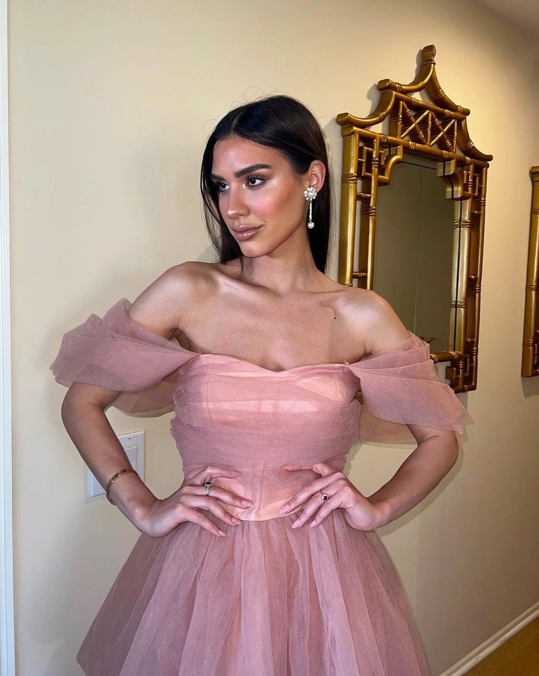Edith Fluffy Pink Dress