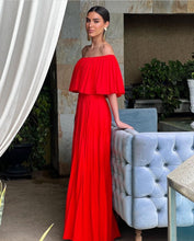 Load image into Gallery viewer, Off Shoulder Tomato Dress
