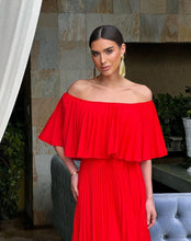 Load image into Gallery viewer, Off Shoulder Tomato Dress
