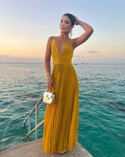 Load image into Gallery viewer, Vittoria Mustard Dress
