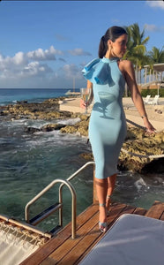 Azzure Baby Blue Midi Dress