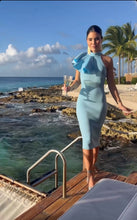 Load image into Gallery viewer, Azzure Baby Blue Midi Dress
