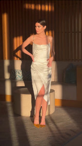 White Chain Midi Dress