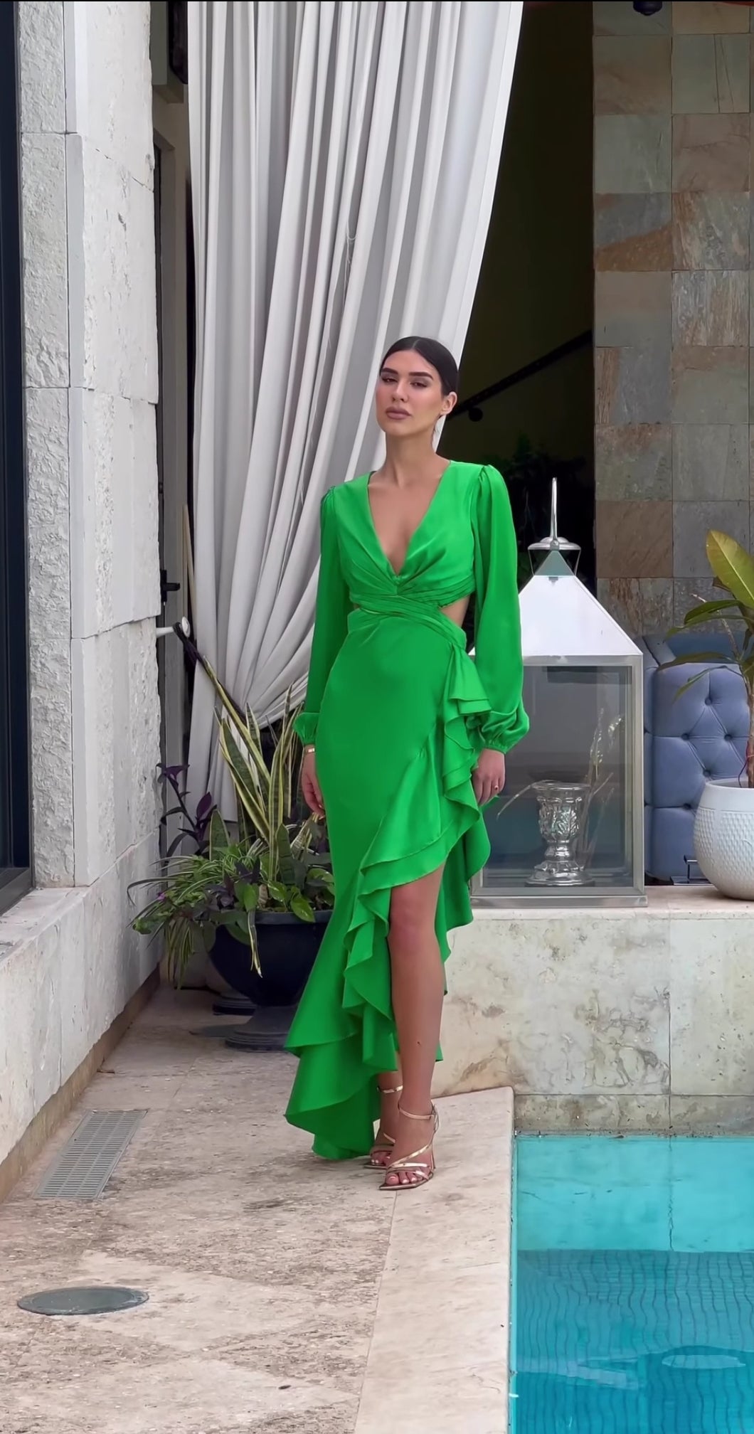 Alba  Green Dress