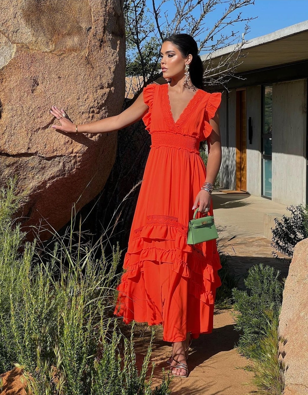 Michela Orange Dress