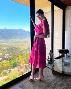 Aixia Hot Pink Dress