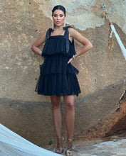 Load image into Gallery viewer, Lúa Black Fluffy Dress

