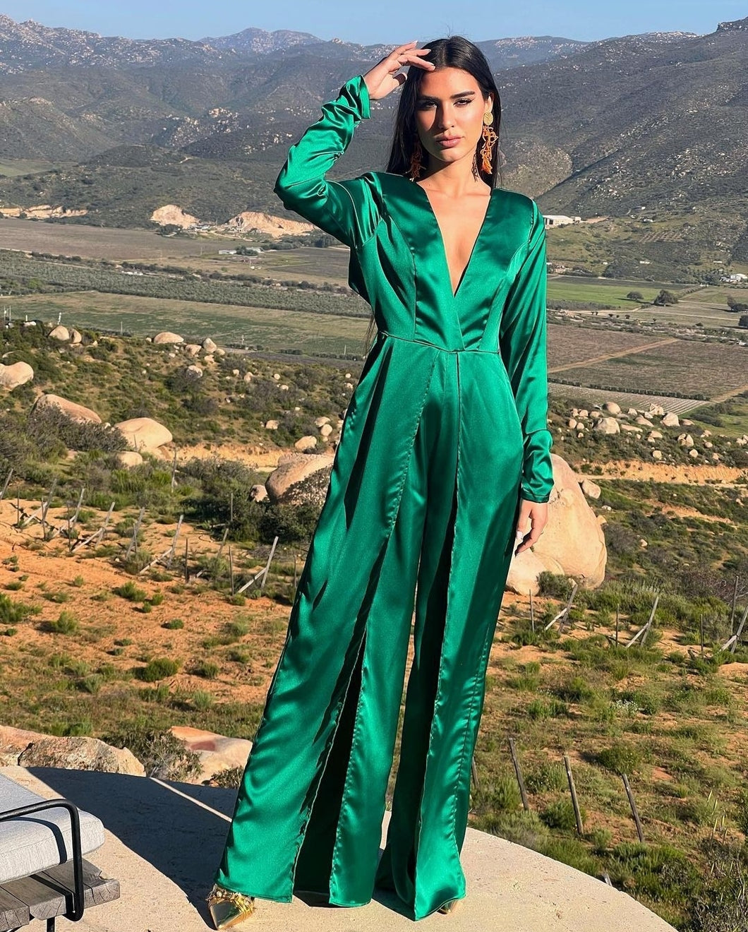 Prisca Emerald Jumpsuit