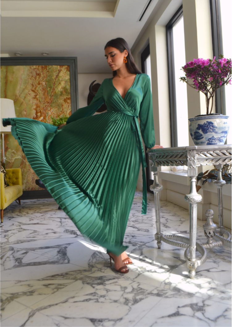 Helena Green Dress  VELVET CLOTHING CO.