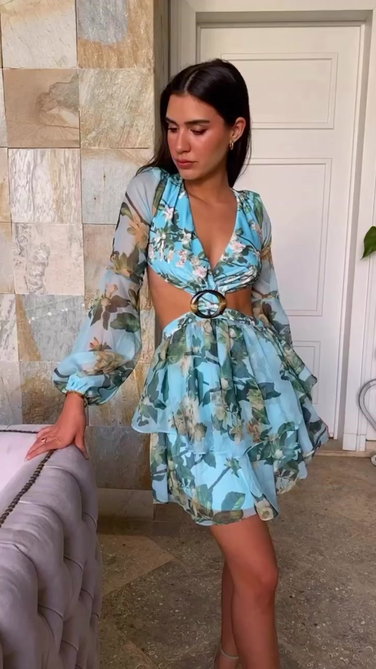 Cairo Blue Mini Dress VELVET CLOTHING CO. Cairo Blue Mini Dress VELVET CLOTHING CO.