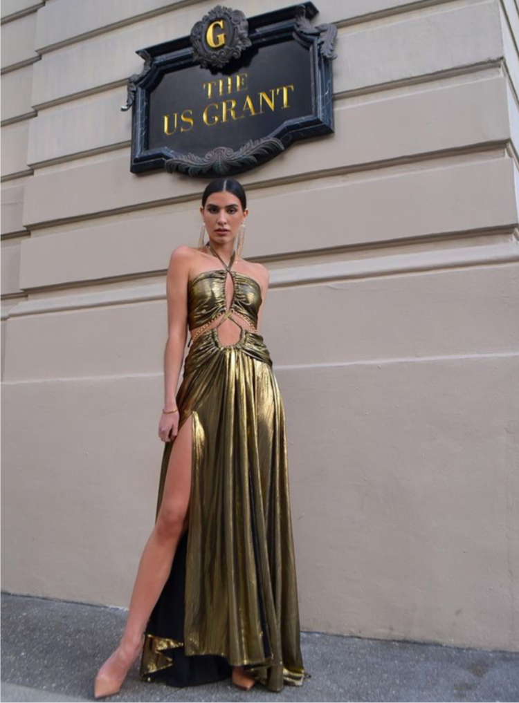 Be The Spotlight Golden Dress